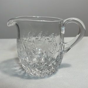 Crystal mini creamer pitcher.